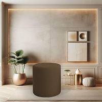 Puff Beca Cilindro Boucle Live - 7 Decor Marrom - 2