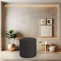 Puff Beca Cilindro Boucle Live - 7 Decor Preto - 2