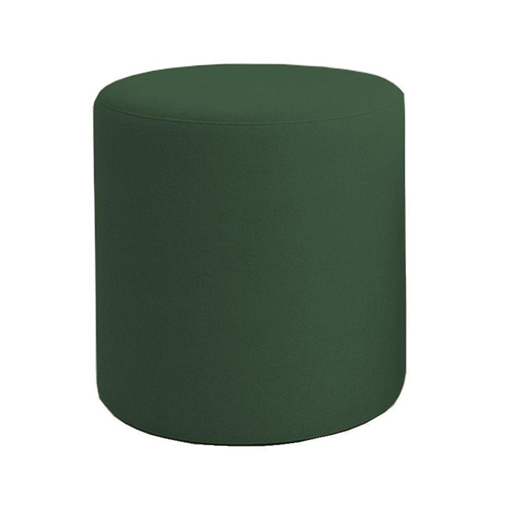 Puff Beca Cilindro Boucle Live - 7 Decor Verde Escuro - 1