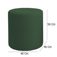Puff Beca Cilindro Boucle Live - 7 Decor Verde Escuro - 4