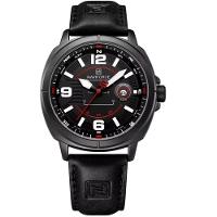 Relógio Masculino De Quartzo Design Esportivo Impermeavel à Prova D'água 3atm Preto Vermelho - 1