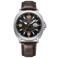 Relógio Masculino De Quartzo Design Esportivo Impermeavel à Prova D'água 3atm Prata Marrom - 1