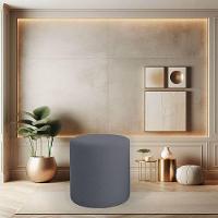 Puff Beca Cilindro Boucle Live - 7 Decor Cinza Escuro - 2