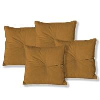 Kit 4 Almofadas Quadradas Tina Com Botão Central Boucle - 7 Decor Terracota - 1