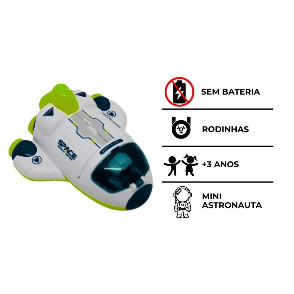 Brinquedo Nave Espacial Infantil Com Astronauta - Verde - 7