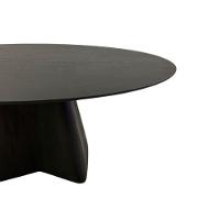 Mesa De Jantar Cone Lazo Oval 140x90 Cm Tampo Ébano Base Ébano Preto - 8
