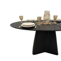 Mesa De Jantar Cone Lazo Oval 180x100 Cm Tampo Ébano Base Ébano Preto - 5