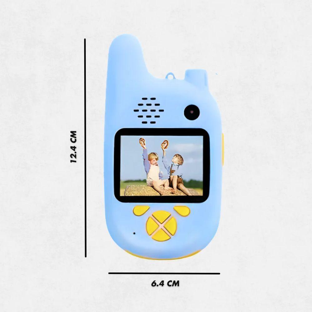 Walkie Talkie Infantil Com Câmera Digital Para Crianças Azul - 7