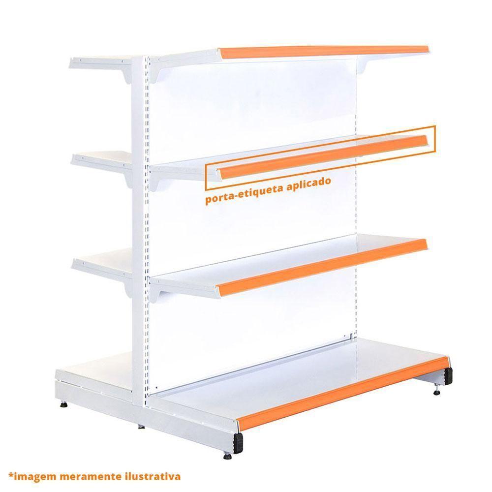 Gôndola Prateleira Para Supermercado 4 Níveis 40x30 New Plus 1,40 Central Inicial Pe Laranja - Sa Gôndolas - 3