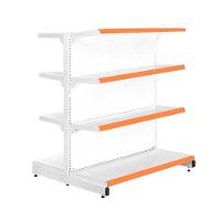 Gôndola Prateleira Para Supermercado 4 Níveis 40x30 New Plus 1,40 Central Inicial Pe Laranja - Sa Gôndolas - 1