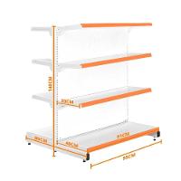 Gôndola Prateleira Para Supermercado 4 Níveis 40x30 New Plus 1,40 Central Inicial Pe Laranja - Sa Gôndolas - 2