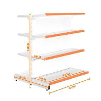 Gôndola Prateleira Para Supermercados 4 Níveis 40x30 New Plus 1,40 Central Continuação Pe Laranja - Sa Gôndolas - 3