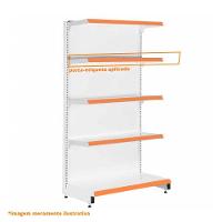 Gôndola Prateleira Para Supermercado 5 Níveis 40x30 New Plus 1,70 Ponta Pe Laranja - Sa Gôndolas - 3