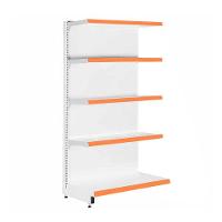 Gôndola Prateleira Para Supermercado 5 Níveis 40x30 New Plus 1,70 Parede Continuação Pe Laranja - Sa Gôndolas - 1