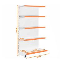 Gôndola Prateleira Para Supermercado 5 Níveis 40x30 New Plus 1,70 Parede Continuação Pe Laranja - Sa Gôndolas - 5