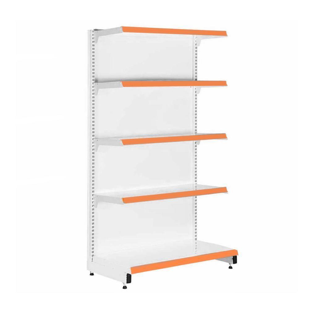 Gôndola Prateleira Para Supermercados 5 Níveis 40x30 New Plus 1,70 Parede Inicial Pe Laranja - Sa Gôndolas - 1