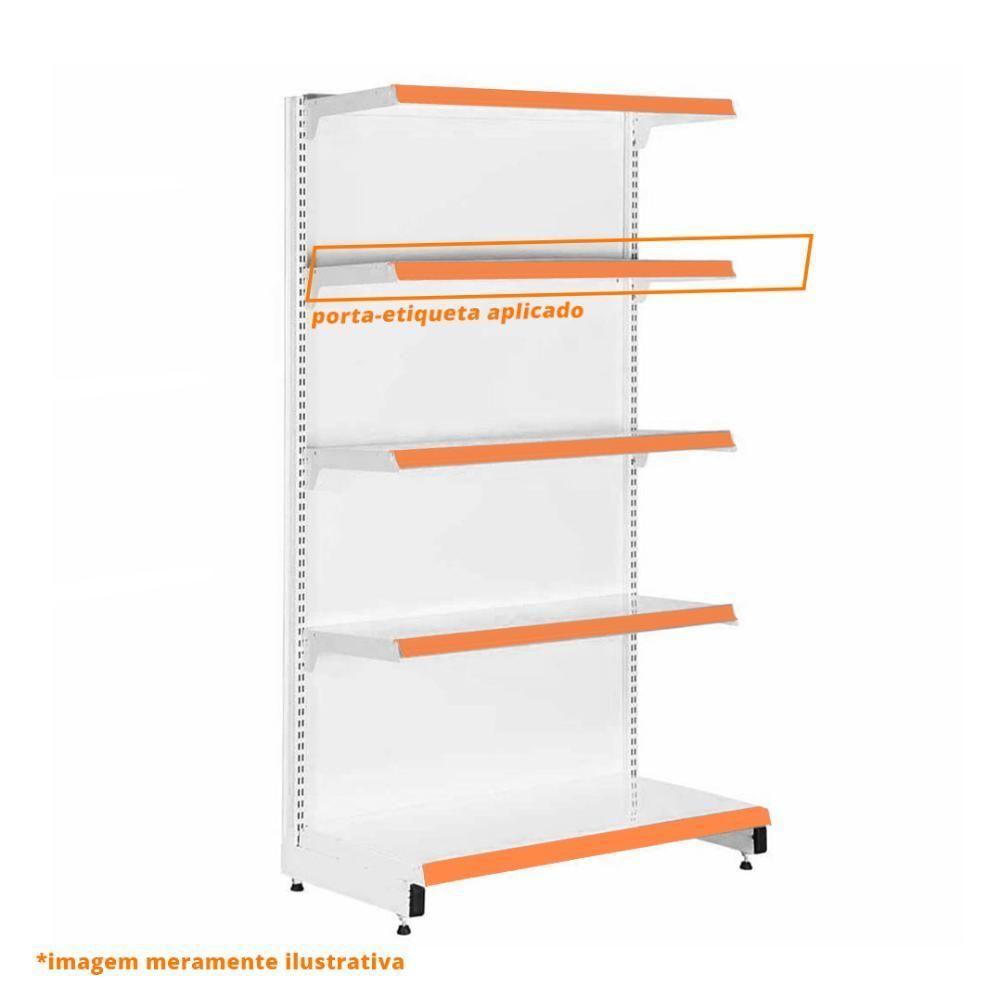 Gôndola Prateleira Para Supermercados 5 Níveis 40x30 New Plus 1,70 Parede Inicial Pe Laranja - Sa Gôndolas - 4