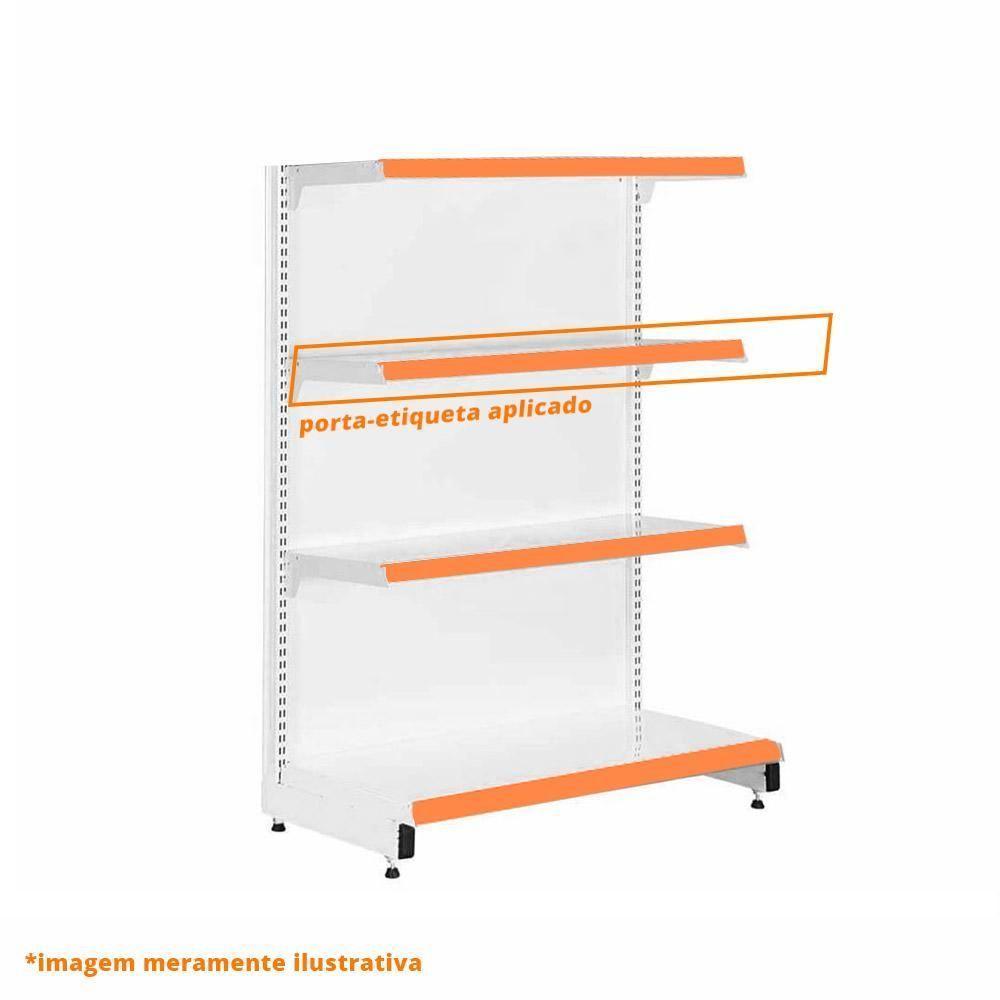 Gôndola Prateleira Para Supermercado 4 Níveis 40x30 New Plus 1,40 Ponta Pe Laranja - Sa Gôndolas - 3