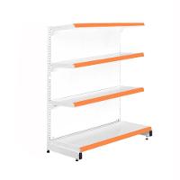 Gôndola Prateleira Para Supermercado 4 Níveis 40x30 New Plus 1,40 Ponta Pe Laranja - Sa Gôndolas - 1