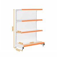 Gôndola Prateleira Para Supermercado 4 Níveis 40x30 New Plus 1,40 Ponta Pe Laranja - Sa Gôndolas - 2