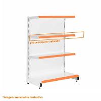 Gôndola Prateleira Para Supermercado 4 Níveis 40x30 New Plus 1,40 Ponta Pe Laranja - Sa Gôndolas - 3