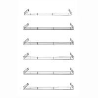 Kit - 6 Aparadores Aramados Em U Para Organização De Gôndola 30x91 Preto - Sa Gôndolas - 3