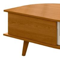 Mesa De Centro Para Sala 90cm Indy Z10 Off-cinamomo - Mpozenato - 5