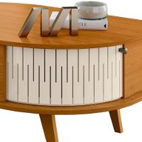 Mesa De Centro Para Sala 90cm Indy Z10 Off-cinamomo - Mpozenato - 6