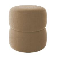 Kit Poltrona E Puff Decorativo Luxo Sala Escritório Lana Linho Bege - 5