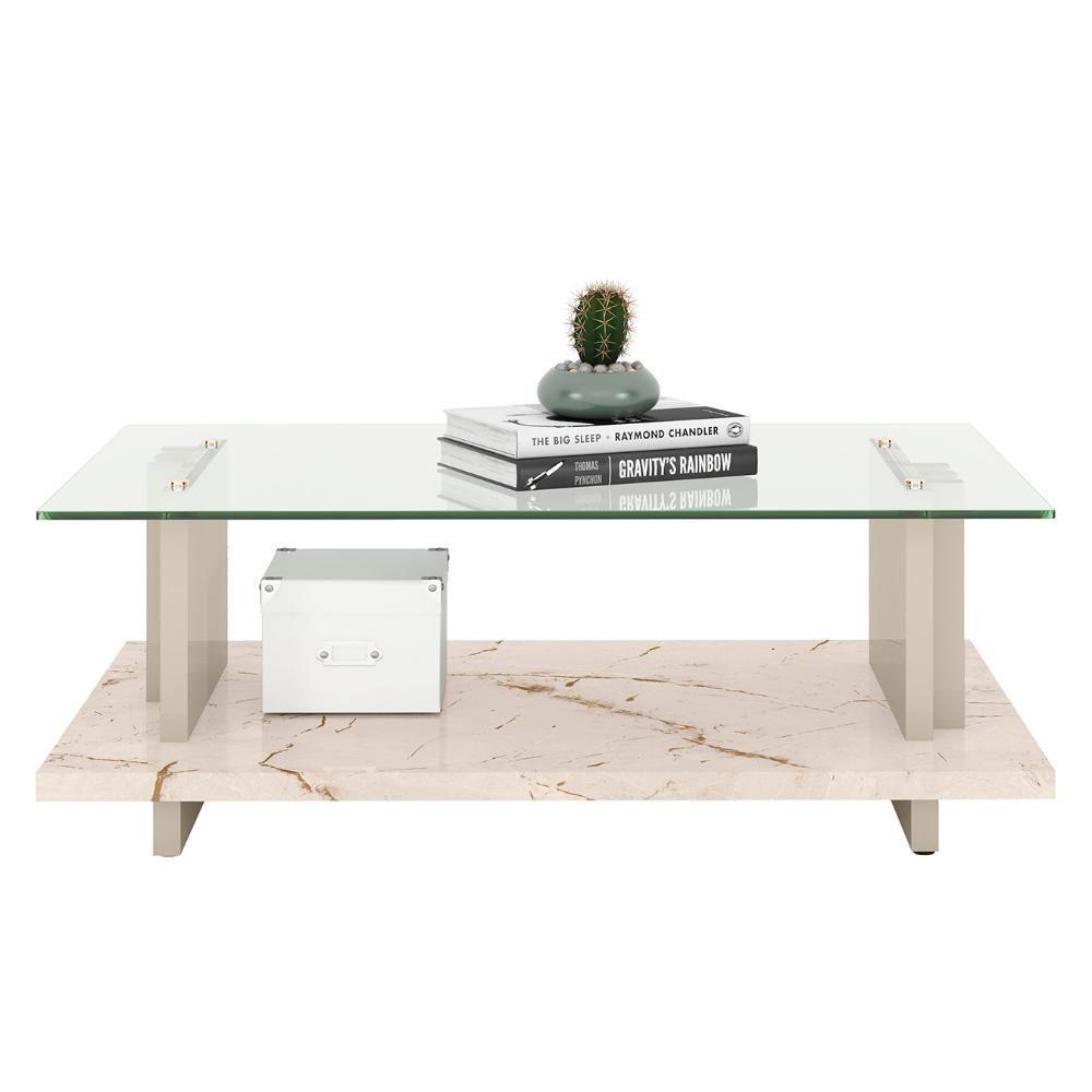 Mesa De Centro Com Detalhe Ripado Fire Z10 Off-calacata - Mpozenato - 5