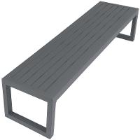 Banco Em Alumínio Para área, Jardim E Piscina Trama Original Cinza - 1
