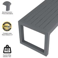 Banco Em Alumínio Para área, Jardim E Piscina Trama Original Cinza - 3