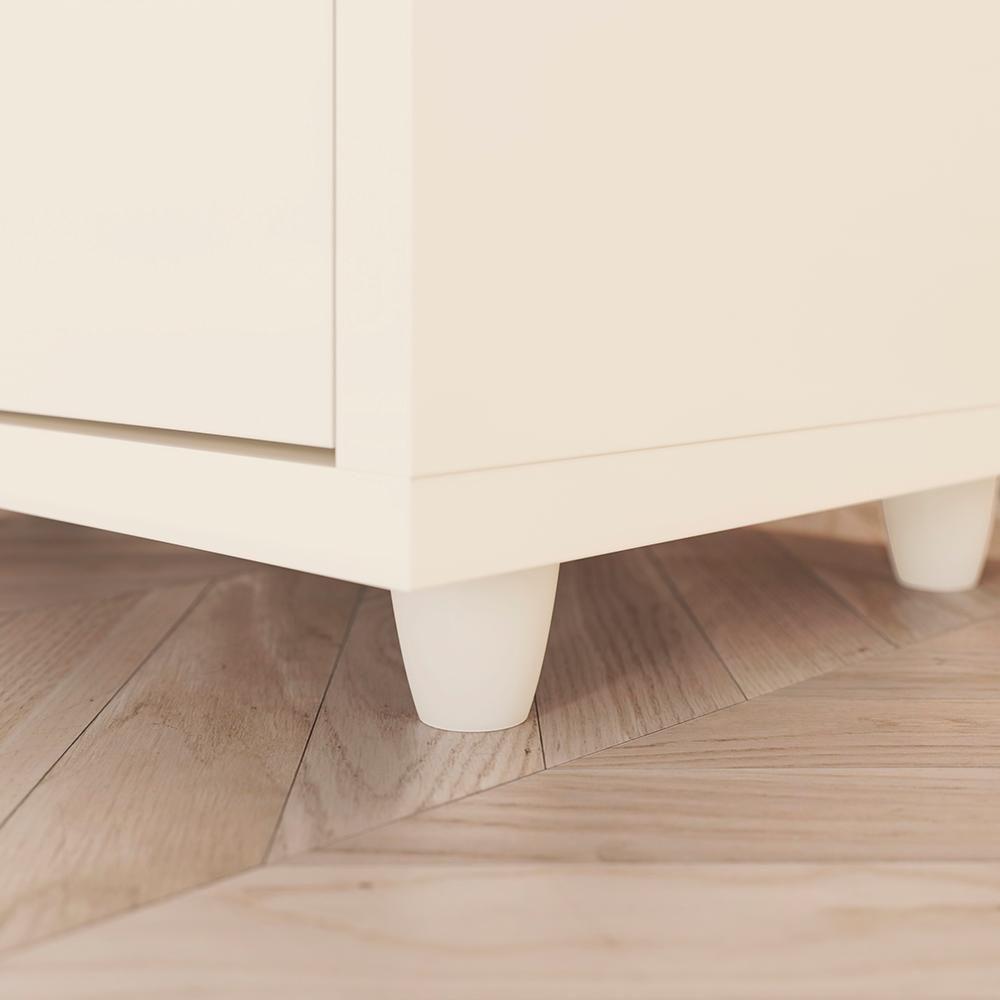 Kit 2 Mesas De Cabeceira 2 Gavetas 48 Cm Campeche Henn Off White - 5