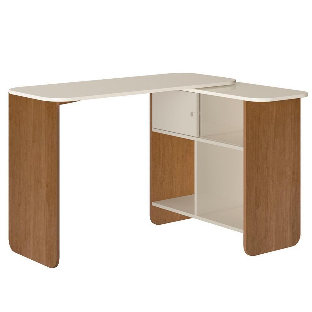 Mesa Escrivaninha Giratoria 3 Em 1 Cinamomo Off White Arly - 2