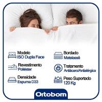 Cama Box Baú Casal Suede Bipartido + Colchão Ortobom Iso Dupla Face 138x188x60 Cinza - 7