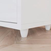 Kit 2 Mesas De Cabeceira 2 Gavetas 48 Cm Campeche Henn Branco - 8