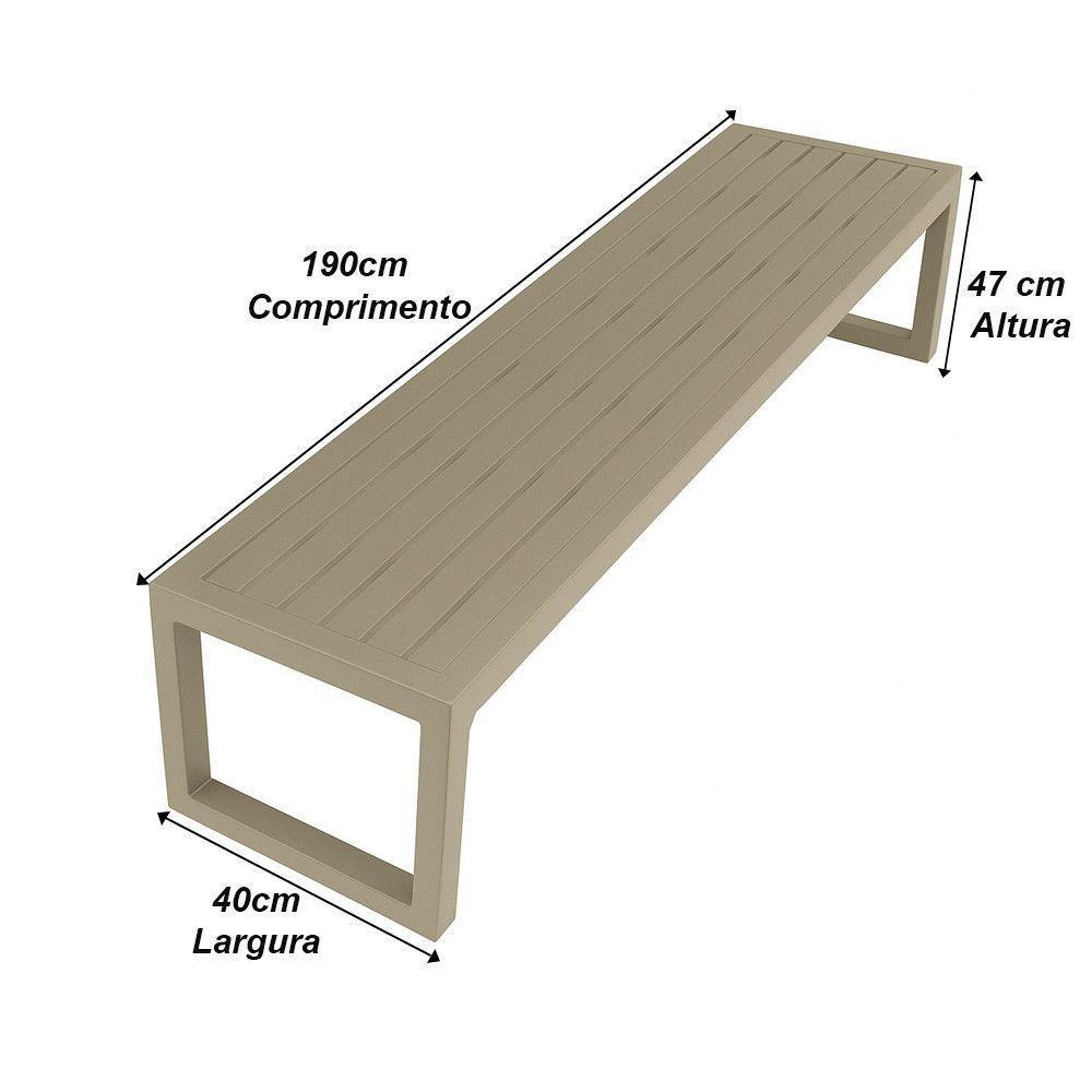 Banco Em Alumínio Para área, Jardim E Piscina Trama Original Fendi - 2