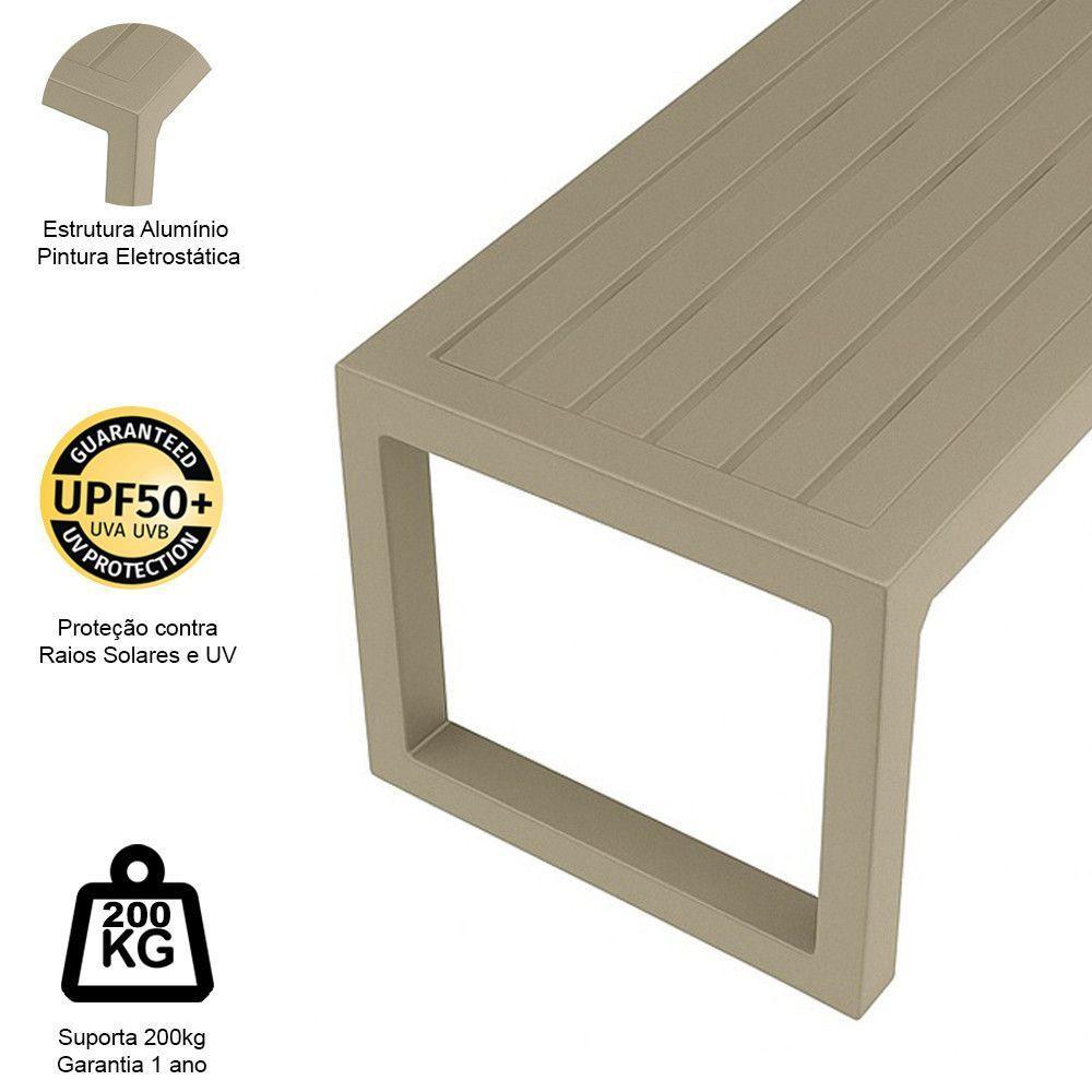 Banco Em Alumínio Para área, Jardim E Piscina Trama Original Fendi - 3