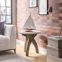 Mesa De Apoio Para Sala De Estar 51x50 Cm Arly Off White Pinho