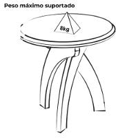 Mesa De Apoio Para Sala De Estar 51x50 Cm Arly Off White Pinho - 6