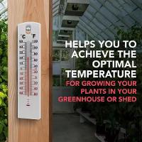 Termometro Ambiente De Parede Casa Sauna Escritório Sitio Interno Externo Analogico Higrometro Escala °c E °f - 5