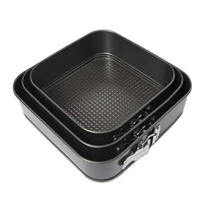 Kit 3 Forma Bolo Torta Fundo Removivel Assadeira Quadrada Antiaderente Multiuso Confeitaria Boleira Profissional