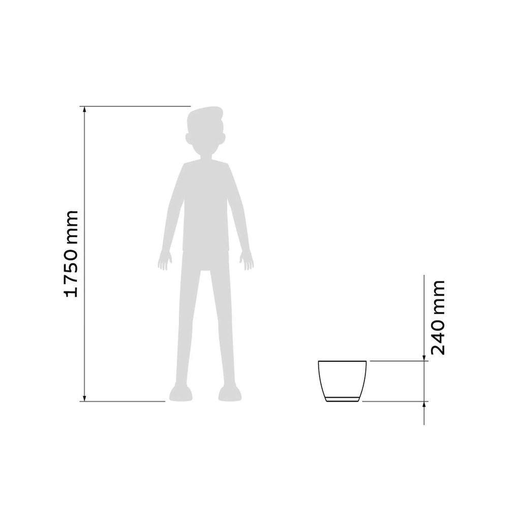 Vaso Tramontina Asteca Em Polietileno Granito Pedra Com Prato 24 Cm Tramontina - 4