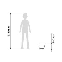 Vaso Tramontina Asteca Em Polietileno Granito Pedra Com Prato 24 Cm Tramontina