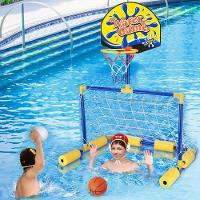 Tabela Basquete Flutuante Trave Gol Cesta Aquatica 2 Em 1 Piscina Golzinho Boia Com Bola E Bomba Jogo Infantil Agua - 5