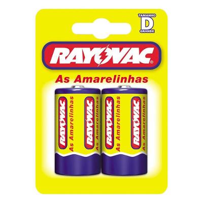 Pilha Rayovac As Amarelinhas 10298 D Grande Blister Com 2 1,5v