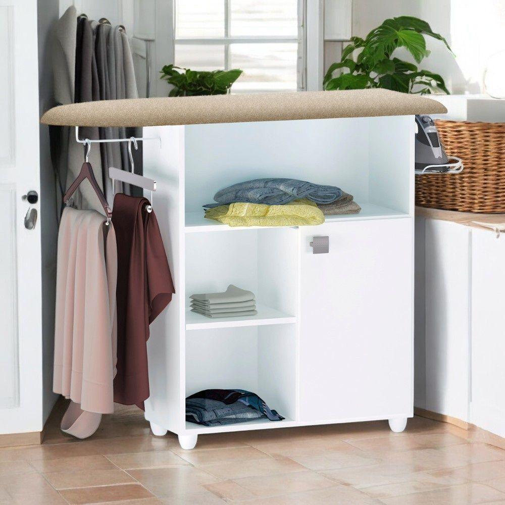 Passadeira De Roupas Com Armário E Tábua De Passar Mariana Branco- Mabe Magazine - 1