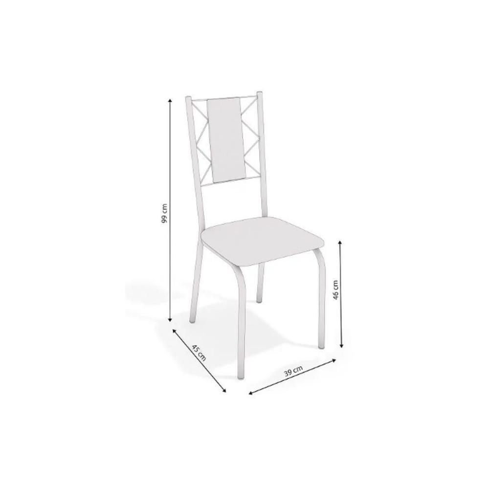 Cadeira Sala de Jantar Lisboa 4C076 Kit 4 Un Bronze/Courano Marrom - Kappesberg - 3