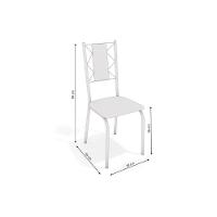 Cadeira Sala de Jantar Lisboa 4C076 Kit 4 Un Bronze/Courano Marrom - Kappesberg - 3