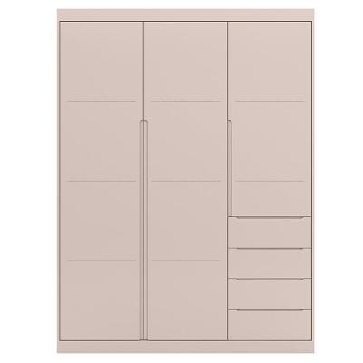 Guarda Roupa Infantil 3 Portas E 4 Gavetas Pérola Rose - Phoenix